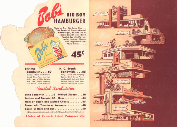 Bob's Big Boy, California 1950s Locations