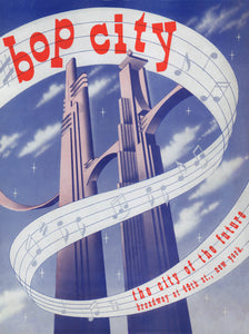 Bop City, New York 1950s Menu Design