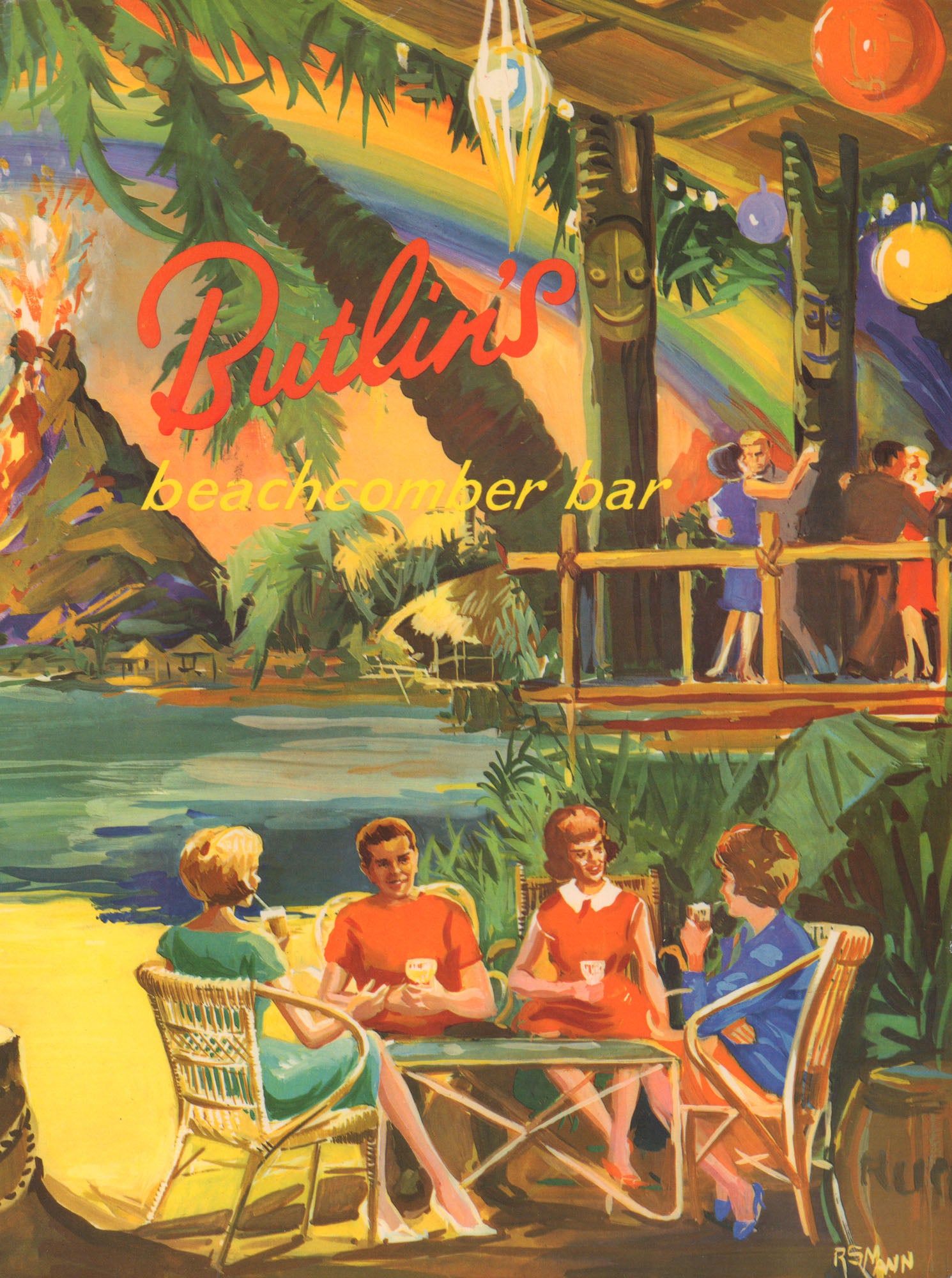 Butlin's Beachcomber Bar, UK 1960s Tiki Art