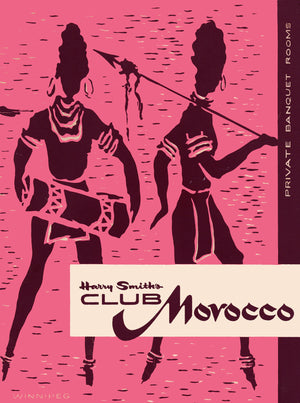 Club Morocco, Winnipeg 1960s Menu Art