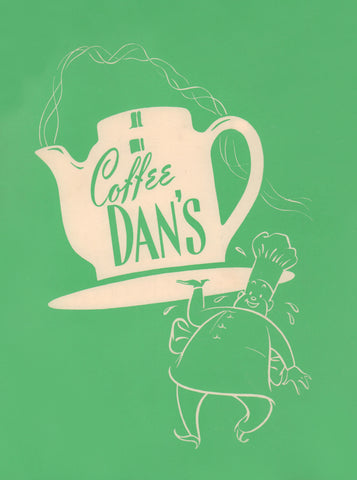 Coffee Dan's, Los Angeles 1950s Menu Art