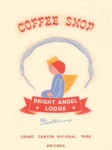 Bright Angel Lodge, Arizona 1946 Menu Art