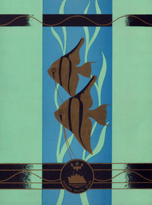 R.M.S Aquitania 1938 Menu Art
