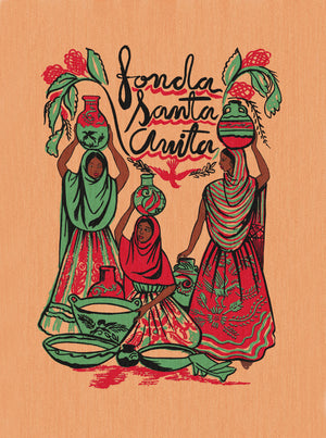 Fonda Santa Anita, Mexico City 1950s Menu Art