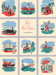 Hotel Mark Hopkins, San Francisco 1946 Menu Art