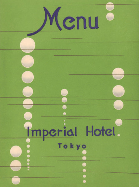 Imperial Hotel, Tokyo 1956 Menu Design
