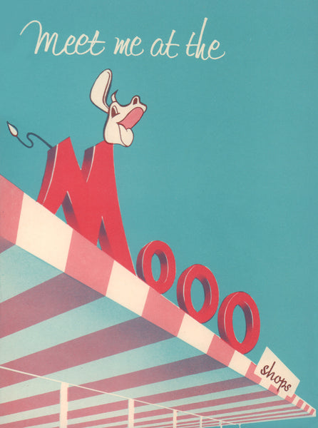 Moo Shops, USA 1950s Menu Art