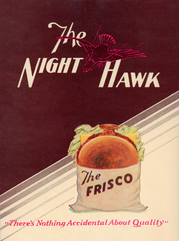 The Night Hawk, Austin 1949 Menu Design