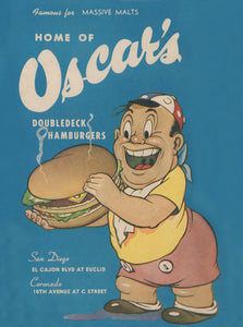 Oscar's, San Diego 1940s Menu Design