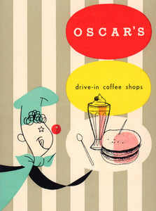 Oscar's, San Diego 1950s Menu Art