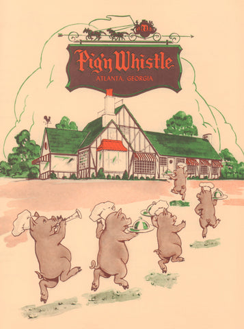 Pig'n Whistle, Atlanta 1958 Menu Art