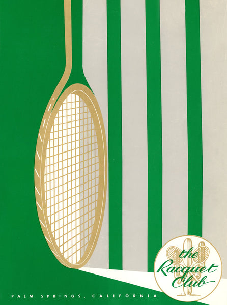 The Racquet Club, Palm Springs 1970s Menu Design