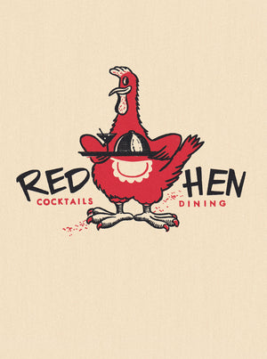 Red Hen, Napa 1959 Menu Art