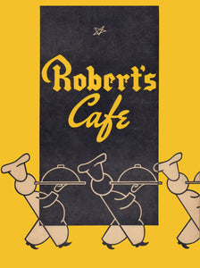 Robert's Cafe, USA 1950s Menu Design