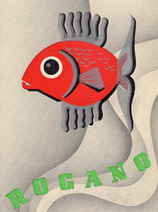 Rogano Restaurant , Glasgow 1950s Fish menu art