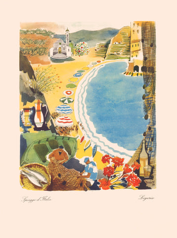 Motonave Saturnia, Liguria 1956 Menu Art