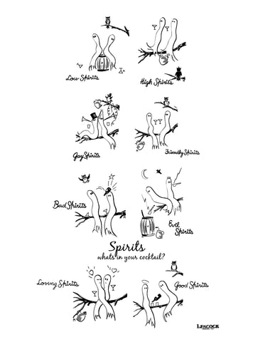 Spirits - All 8 Print - Complete set of Spirits on one print