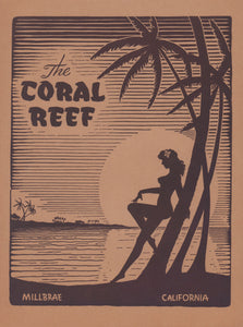 The Coral Reef, Millbrae 1947 Menu Art