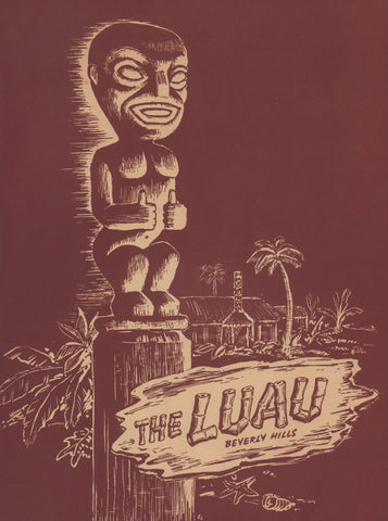 The Luau, Beverly Hills 1960s Tiki Menu Art