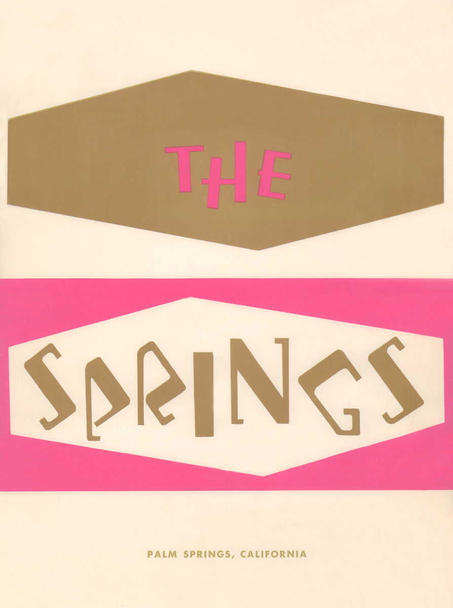 The Springs, Palm Springs 1950s – Vintage Menu Art