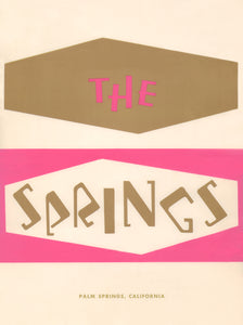 The Springs, Palm Springs 1950s Menu Design