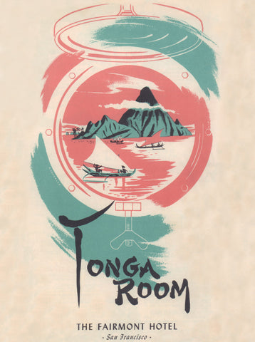 Tonga Room, San Francisco 1940s Menu Art
