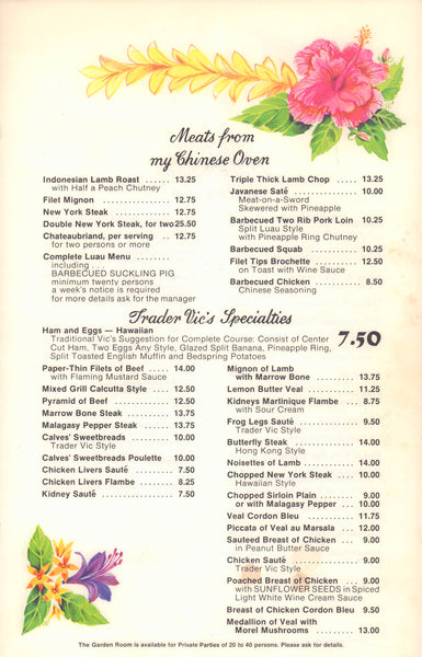 Trader Vic's, Beverly Hills 1970s