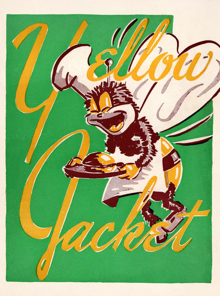 Yellow Jacket, La Cañada Flintridge 1950s Menu Art