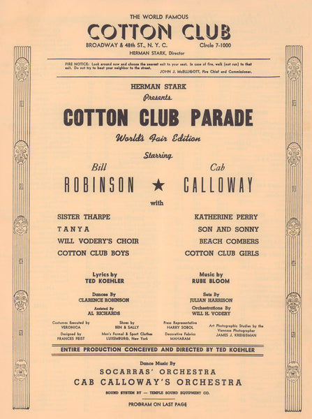 Cotton Club, New York 1930s Parade Cab Calloway Sister Tharpe