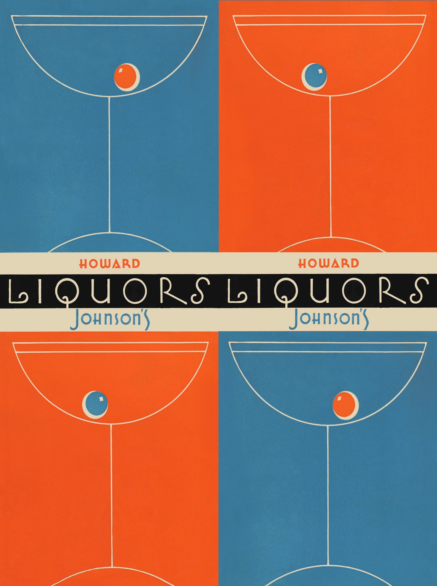 Howard Johnson's Liquors 2, USA 1950s Menu Design