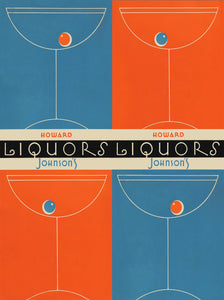 Howard Johnson's Liquors 2, USA 1950s Menu Design