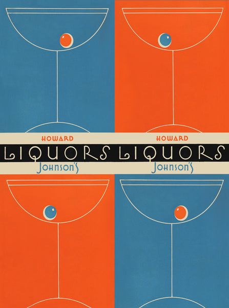 Howard Johnson's Liquors 2, USA 1950s Menu Design