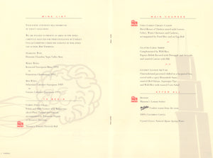 United Airlines, Taste of Chicago 1990s In-flight Menu