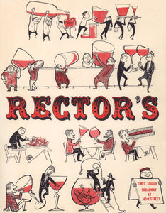 Rector's, New York 1950s Menu Art