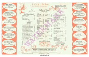A Sabella's 1959 Menu 