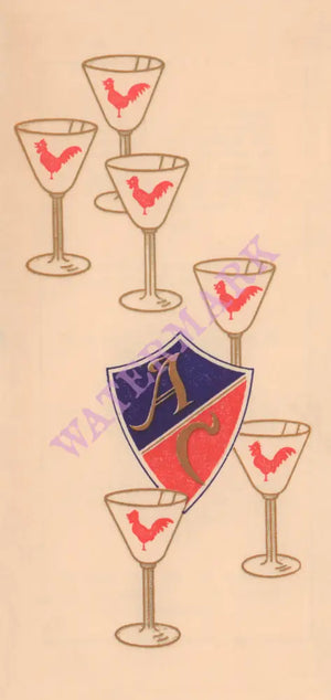 Agua Caliente, Tijuana, Mexico, 1935 Menu Art