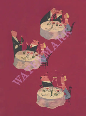 Al Reiner's Prime Rib, Philadelphia 1960s Menu Art