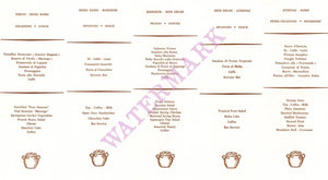 Alitalia First Class Menu Tokyo - Rome 1975 In-flight dining