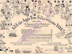 Apple Tree Shanty, Denver 1970s/80s Menu