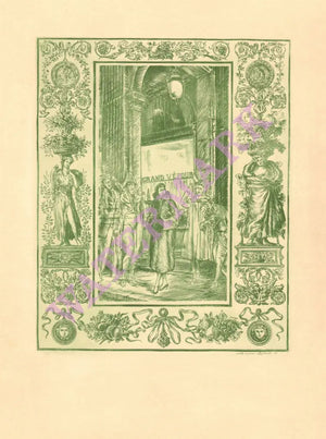 Au Vendome, Aix-en-Provence, France 1953 Menu Art