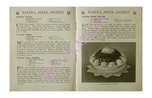 Baker’s Coconut 1914 Vintage Americana Menus