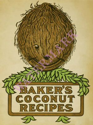 Baker's Coconut, 1914 Menu Art
