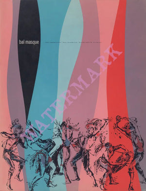 Bal Masque Supper Club, Americana Hotel, Bal Harbour 1970s Menu Art