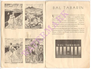 Bal Tabarin, San Francisco 1930s Menu 