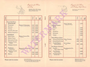 Bal Tabarin San Francisco Wine List 1930s Posters Prints & Visual Artwork