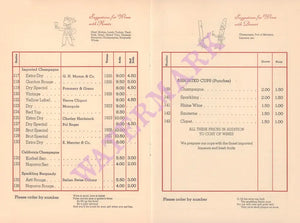 Bal Tabarin San Francisco Wine List 1930s Posters Prints & Visual Artwork