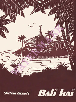 Bali Hai, San Diego 1974 Menu Art