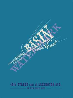 Basin Street East, New York 1966 Menu Art