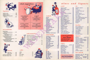 Bop City, New York 1950s Menu