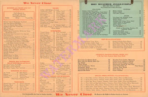 Botwin's, Los Angeles 1930s | Vintage Menu Art - dinner menu